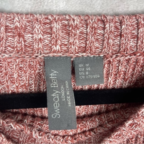 Sweaty Betty Sunday Marl Cotton Knitted Sweater In Brown Women's Size US 8 - Picture 3 of 7